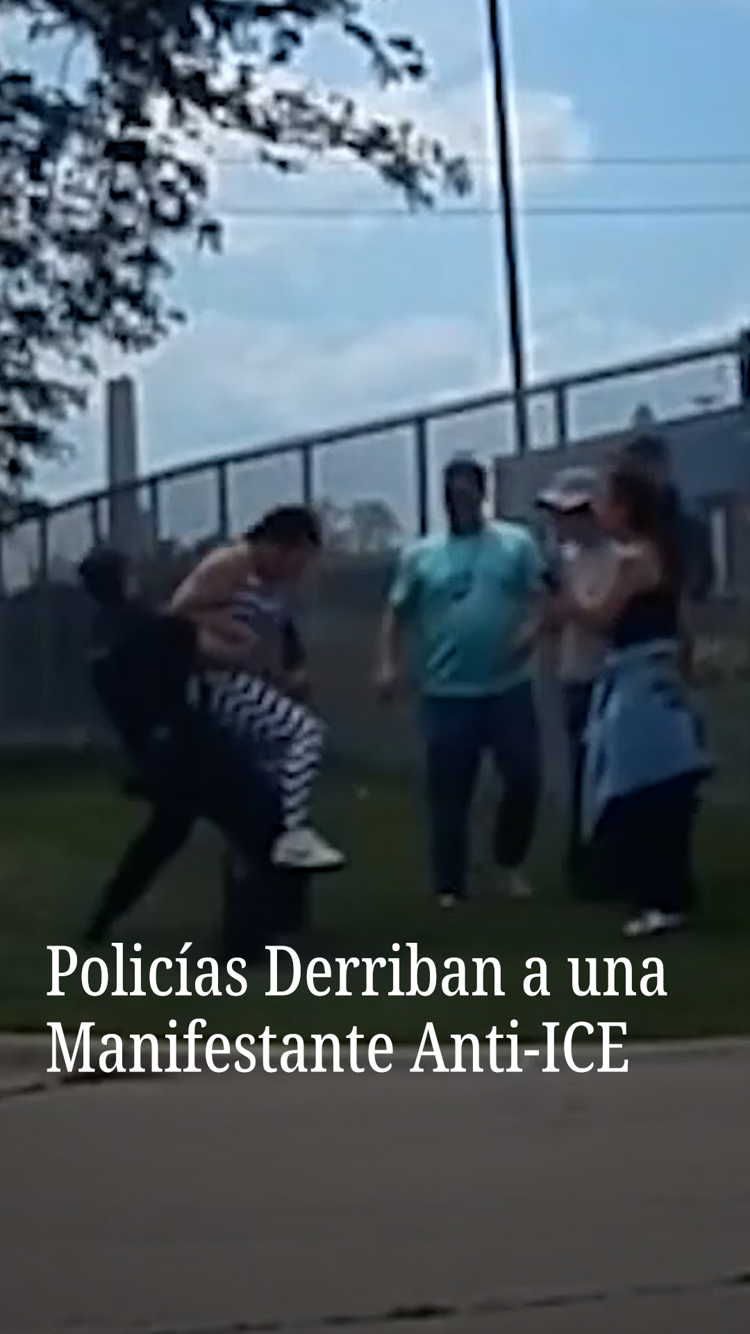 Activist Annya Mari tackled and arrested by police outside ICE facility in Cedar Rapids