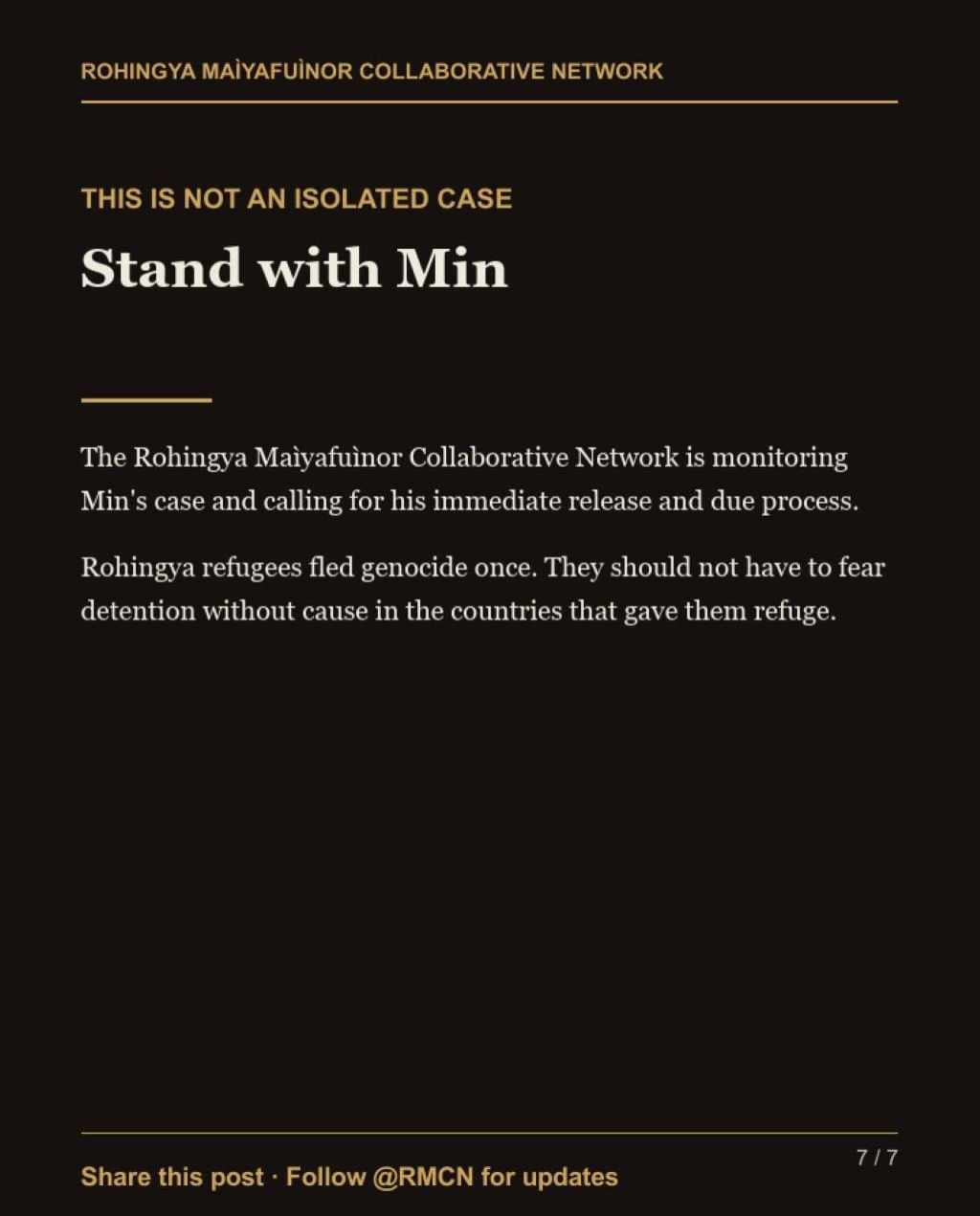 @rohingyawomencollaborative's Instagram post (slide 7 of 7)