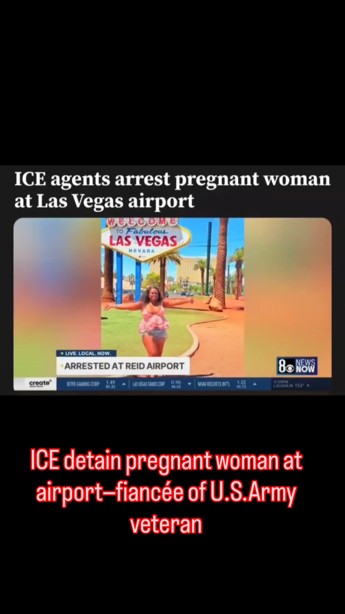 Pregnant South African woman detained by ICE at Las Vegas airport, fiancé says arrest unexpected