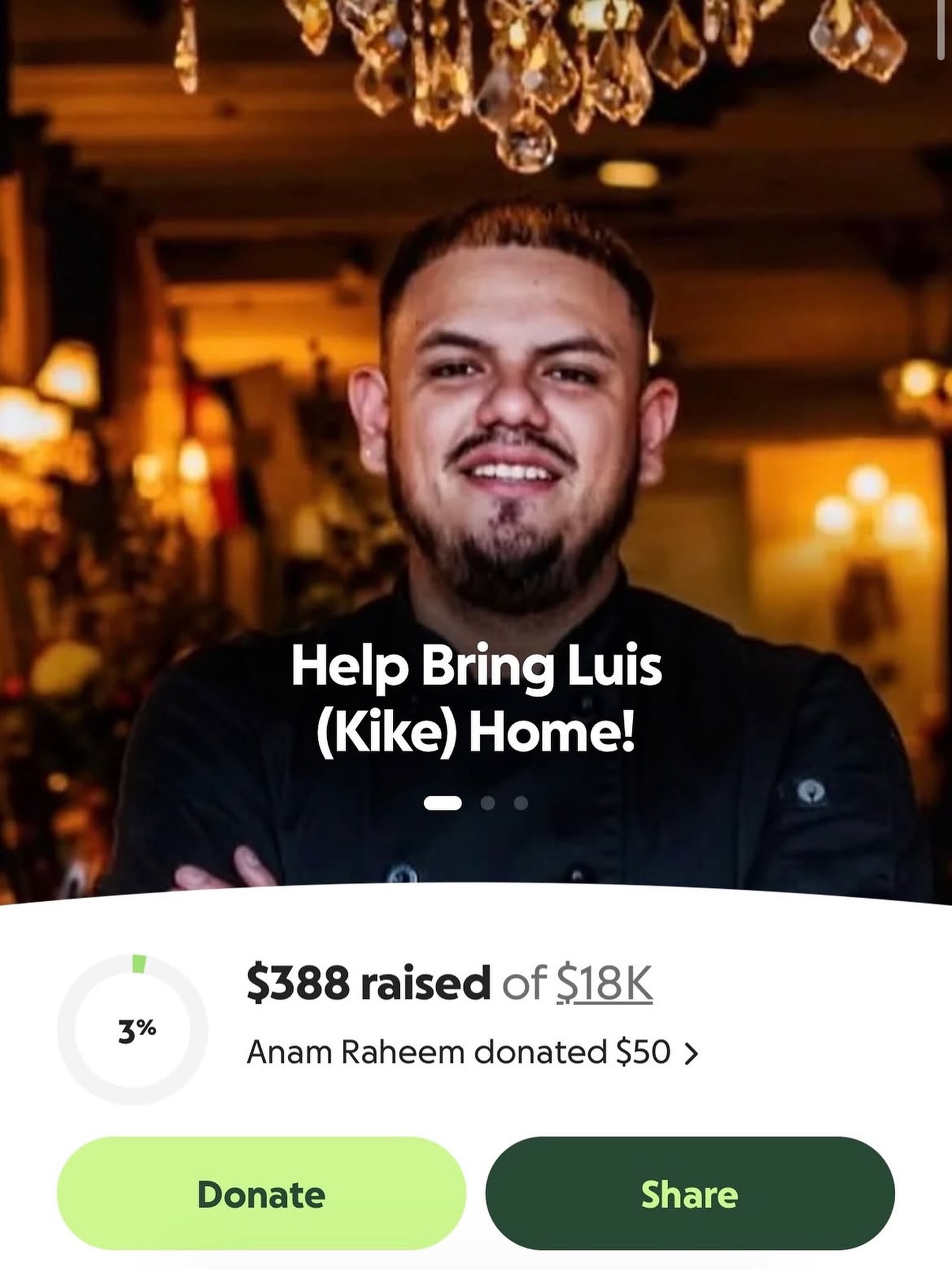 Chef Luis detained by ICE during immigration hearing, family launches fundraiser