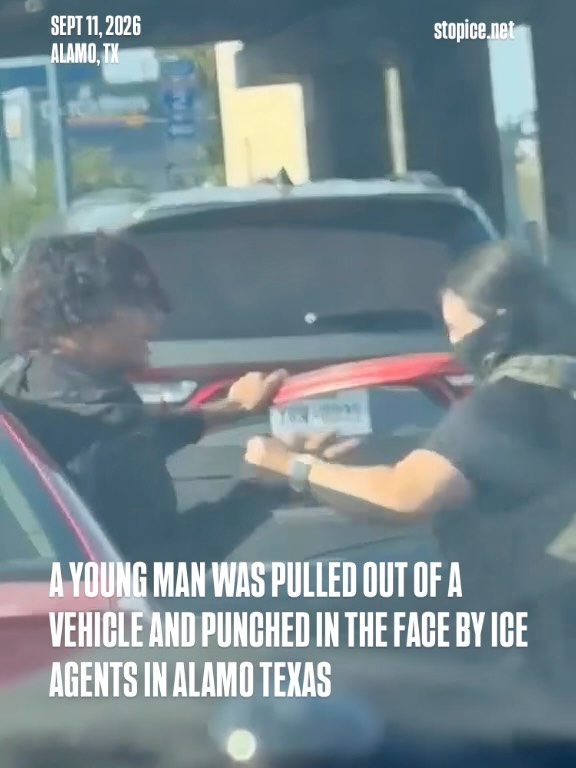 Young man dragged from car, punched by ICE agents in Texas stop