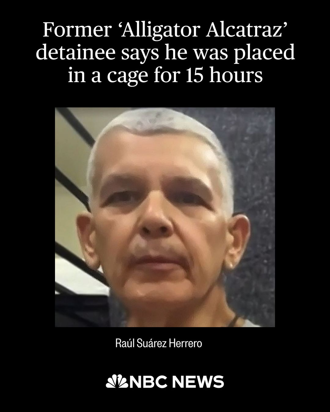 Cuban man says he was locked in phone-booth-sized cage for 15 hours at 'Alligator Alcatraz'