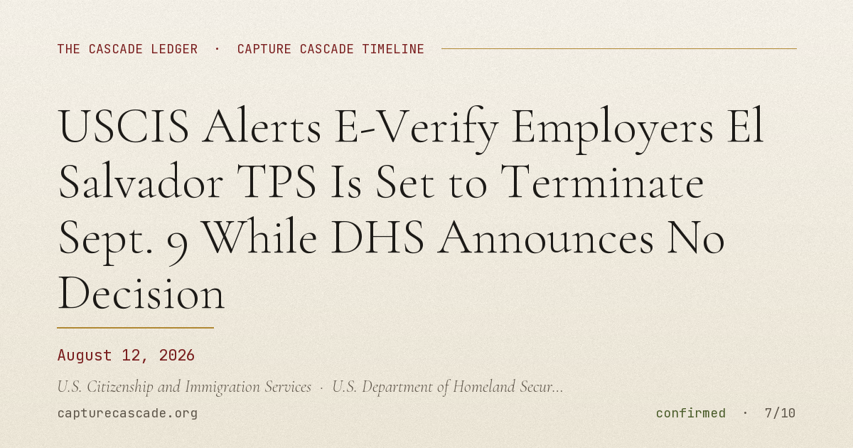 USCIS says TPS protections continue for Salvadorans past September deadline