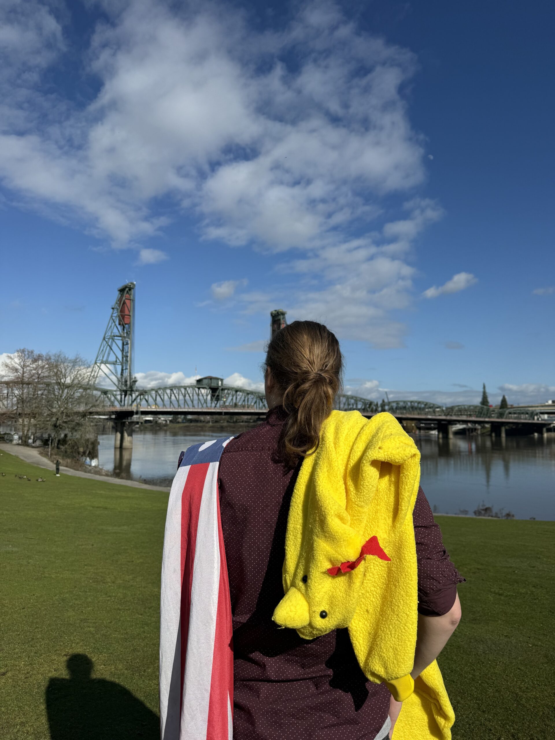 Protester in chicken costume repeatedly hit with munitions outside Portland ICE building, joins class action