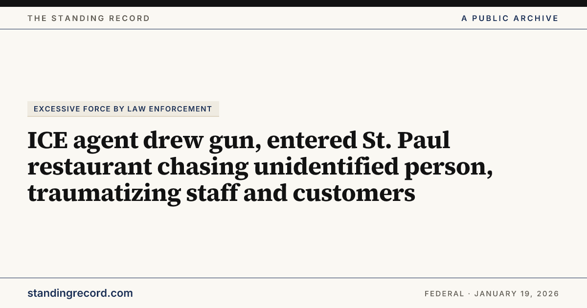 ICE agent enters St. Paul restaurant with gun drawn, video shows