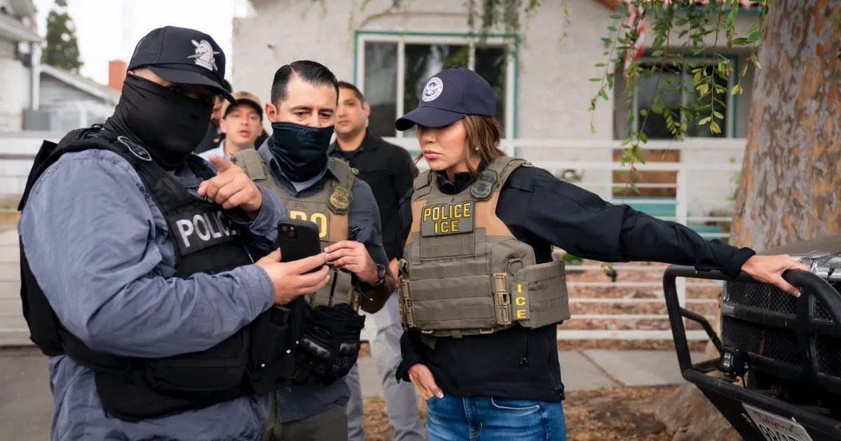 Noem attends ICE raid on pregnant California mother's home